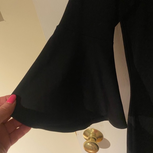 *NWT Susana Monaco Black Above Knee Black Eleanora Dress- SZ LG - Picture 7 of 16